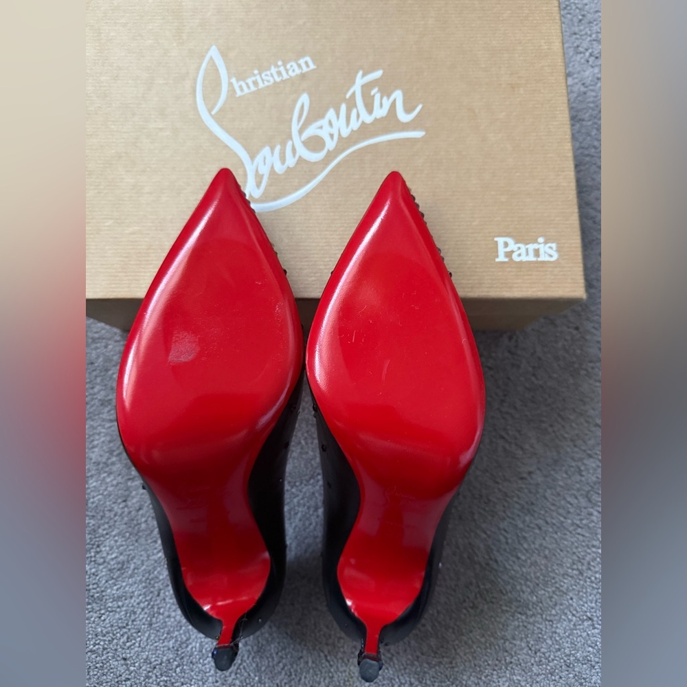 BRAND NEW IN BOX! Christian Louboutin Black Embellished Women's Heels - Picture 4 of 4